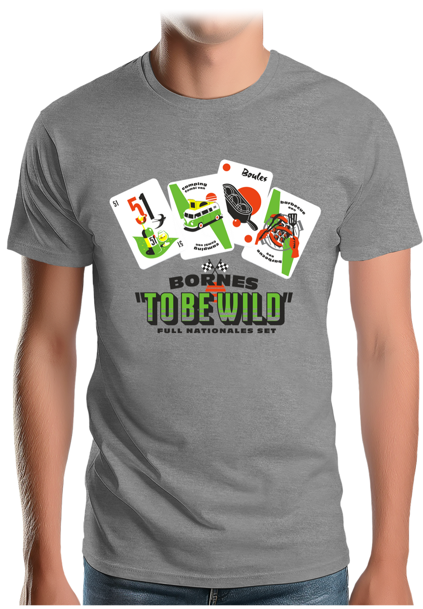 T-Shirt Homme Alcool, Pétanque Bornes to be wild