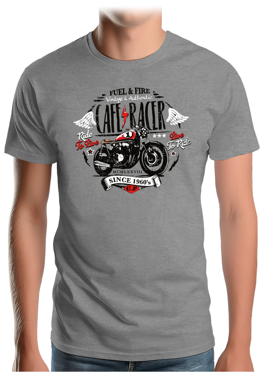 T-Shirt Homme Moto Café racer