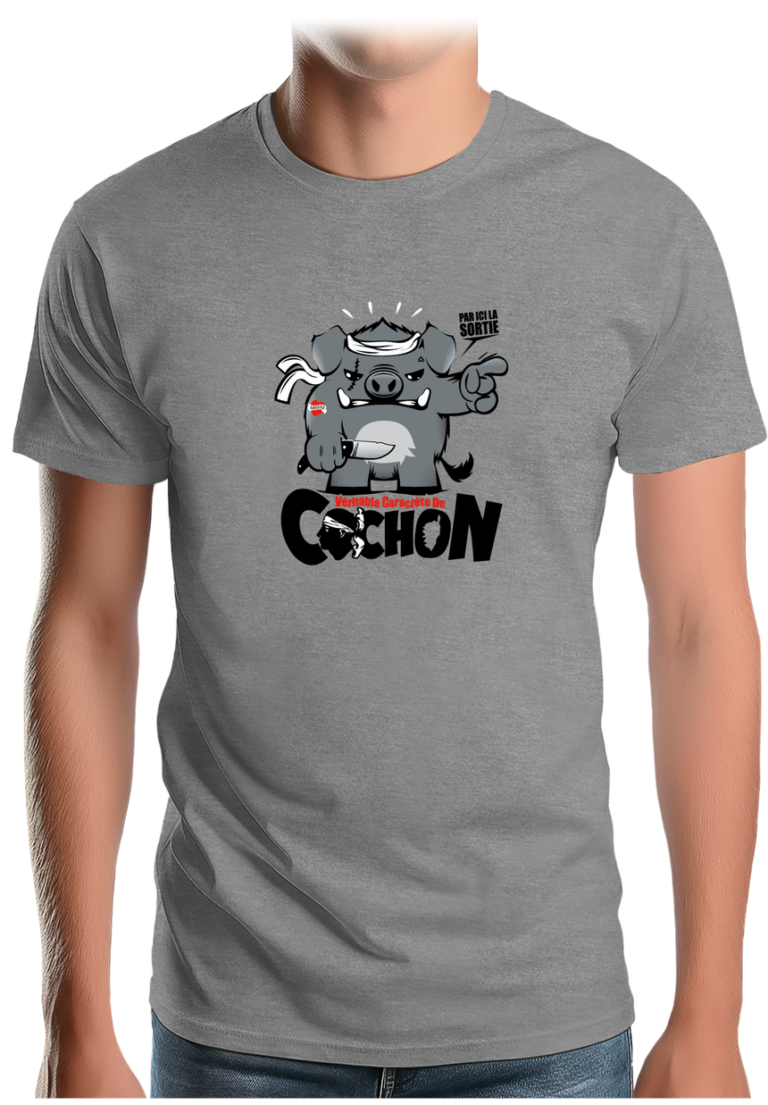 T-Shirt Homme Véritable caractère de cochon Corse