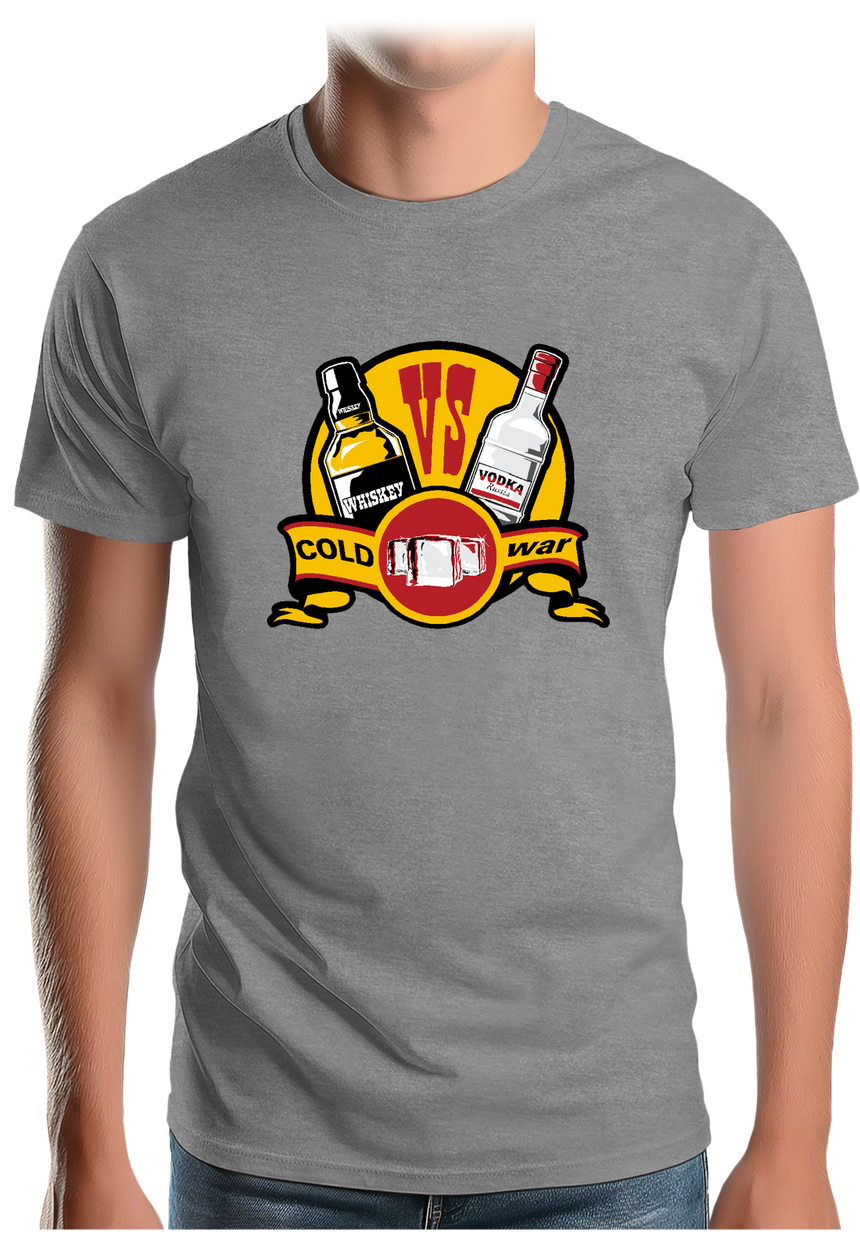 T-Shirt Homme Coldwar alcool whisky contre vodka