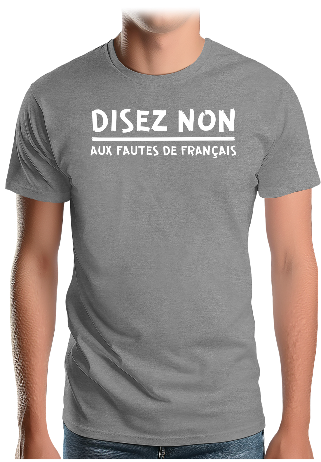 T-Shirt Homme Disez non aux fautes de français