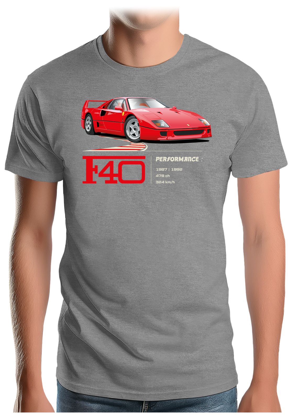 T-Shirt Homme F40 le V8 iconique