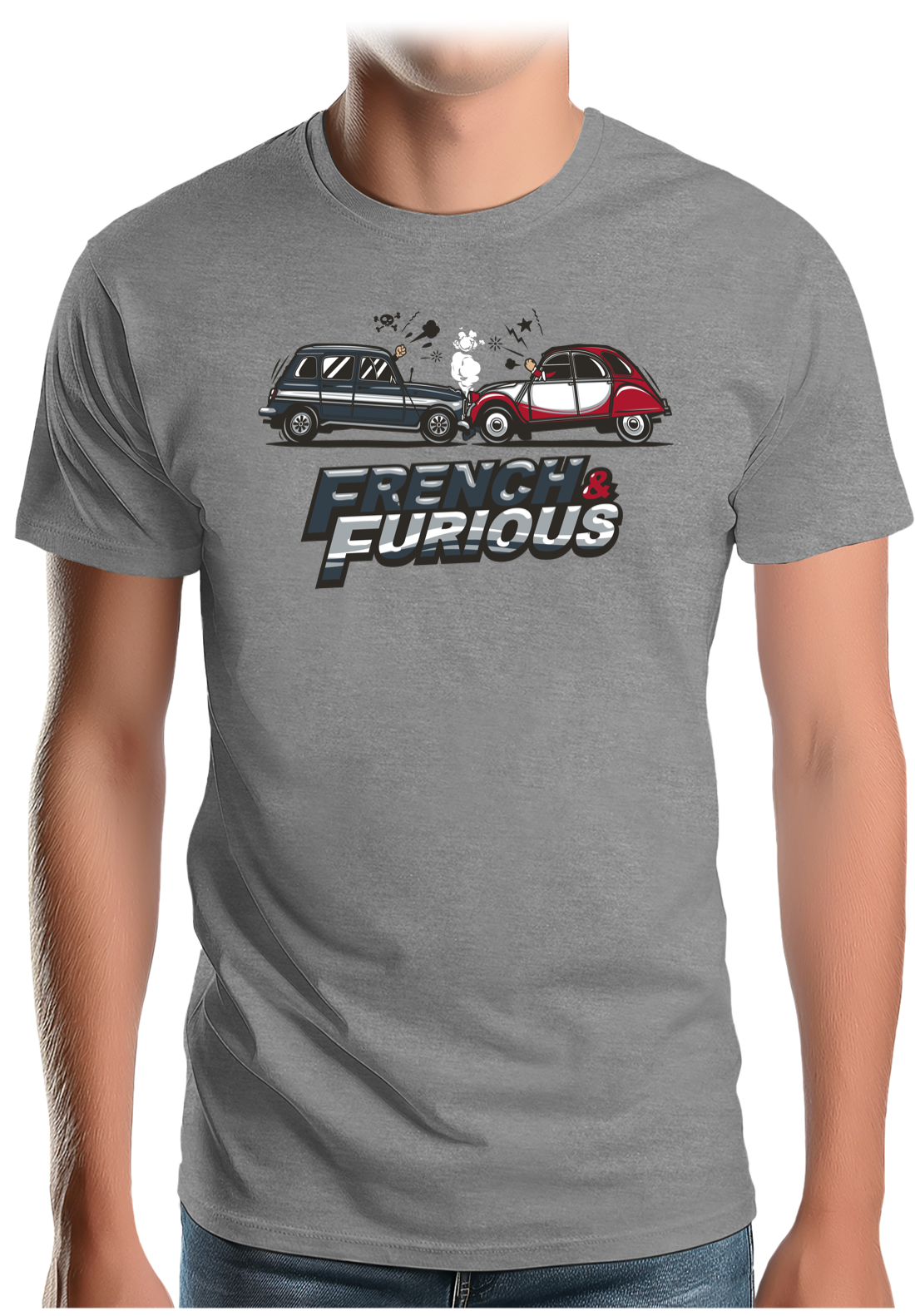 T-Shirt Homme French & Furious 4L contre deuch