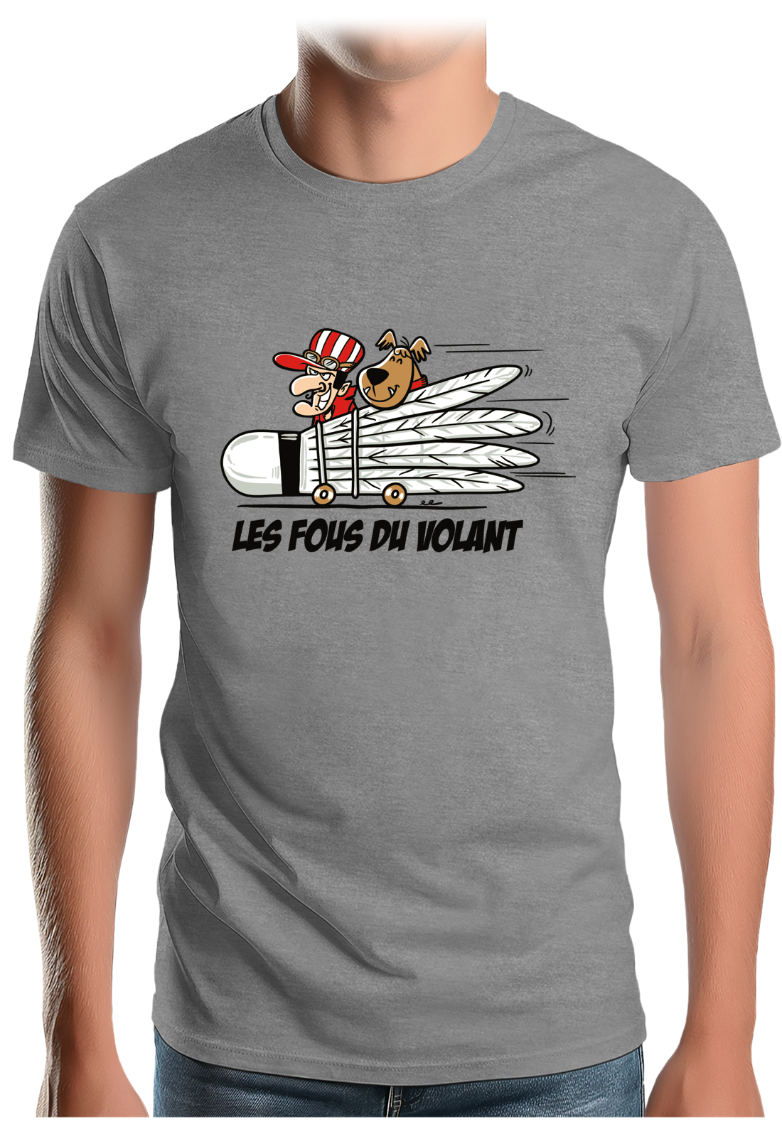 T-Shirt Homme Les fous du Volant de badminton