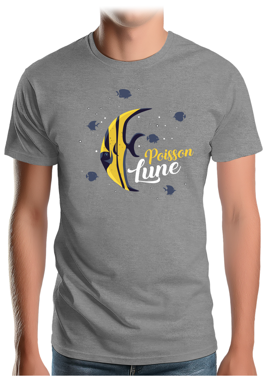 T-Shirt Homme Poisson lune avec strass