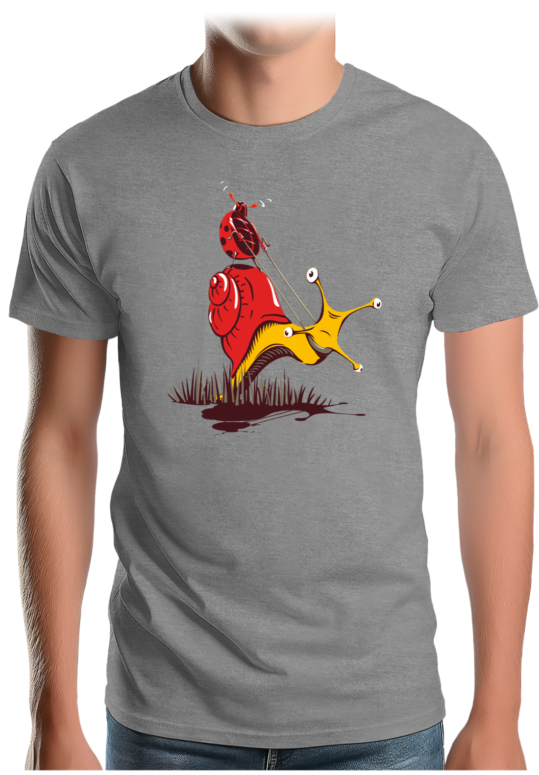 T-Shirt Homme Escargot Et Coccinelle