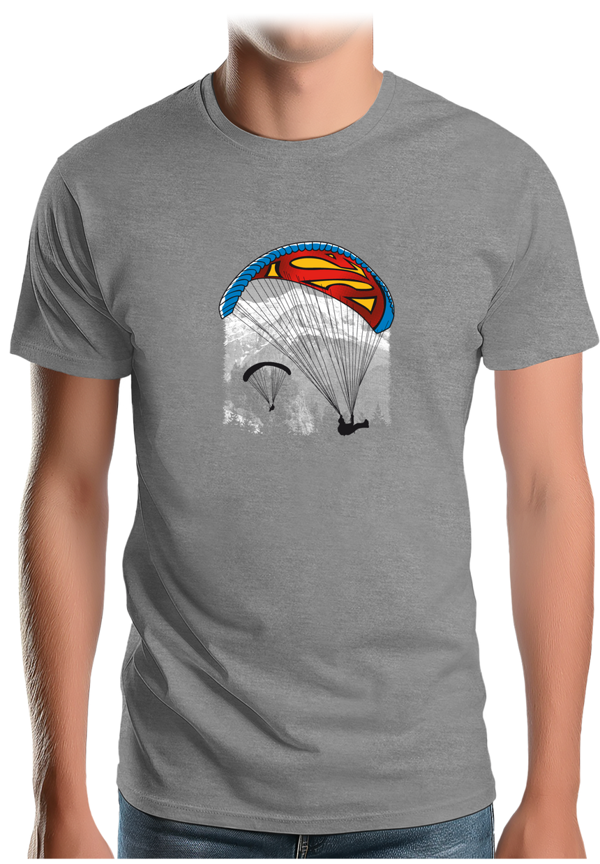 T-Shirt Homme Le Parapente Façon Superman