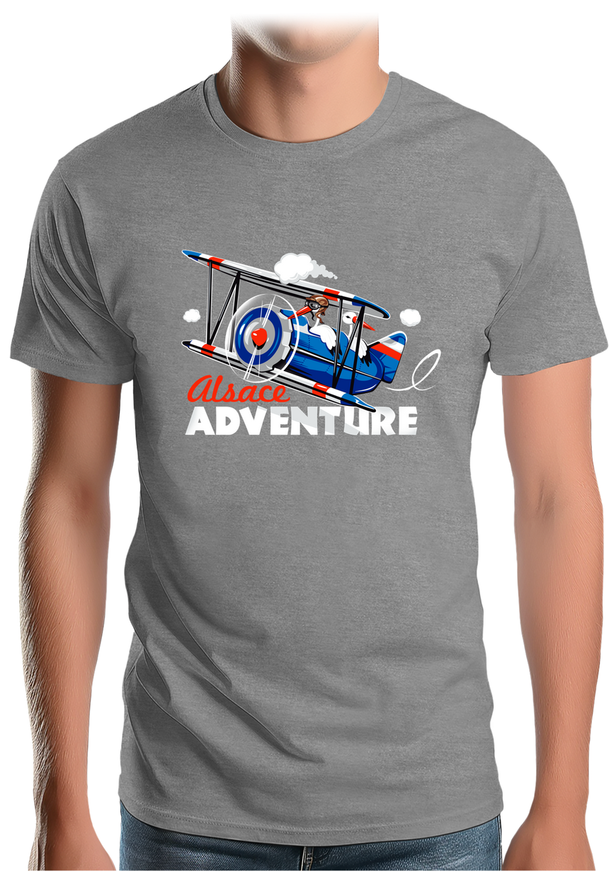 T-Shirt Homme 2 cigognes dans un avion
