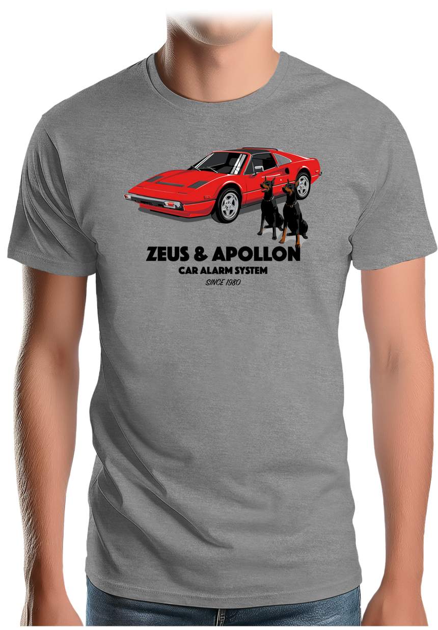 T-Shirt Homme Zeus et Apollon Voiture Alarme