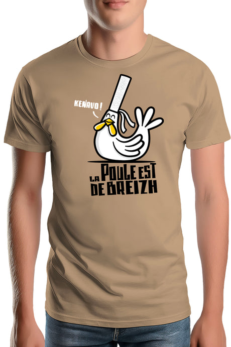 T-Shirt Homme La Poule Est De Breizh