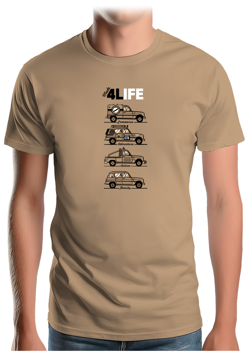 T-Shirt Homme Voiture 4L Life
