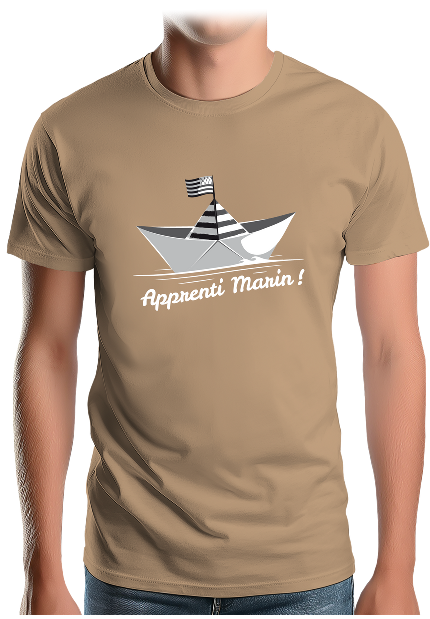 T-Shirt Homme Petit bateau bzh apprenti marin