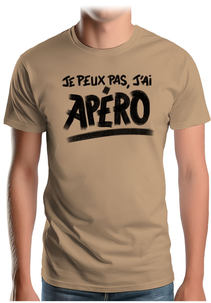 T-Shirt Homme Je peux pas, j'ai apéro
