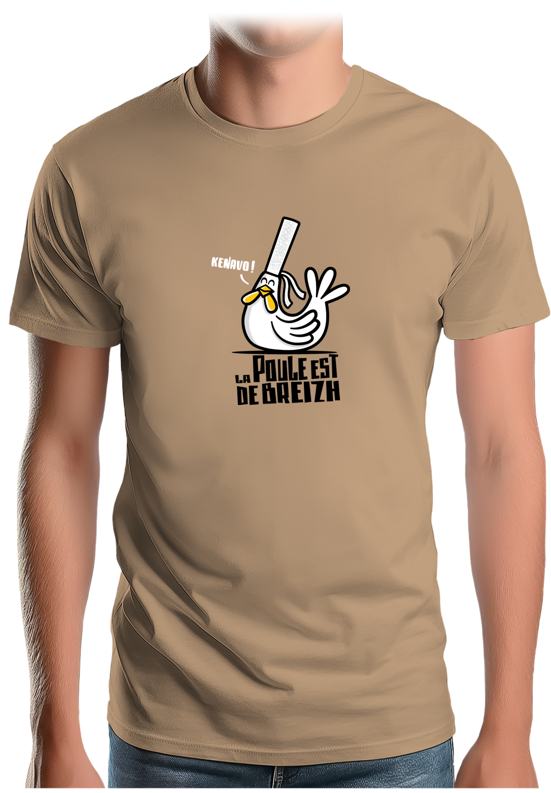 T-Shirt Homme La Poule Est De Breizh