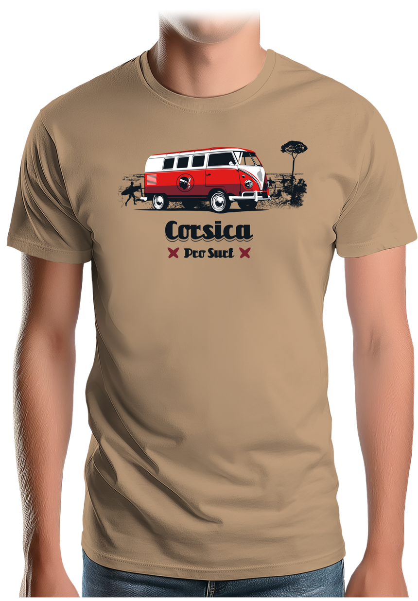 T-Shirt Homme Van plage combi Corse