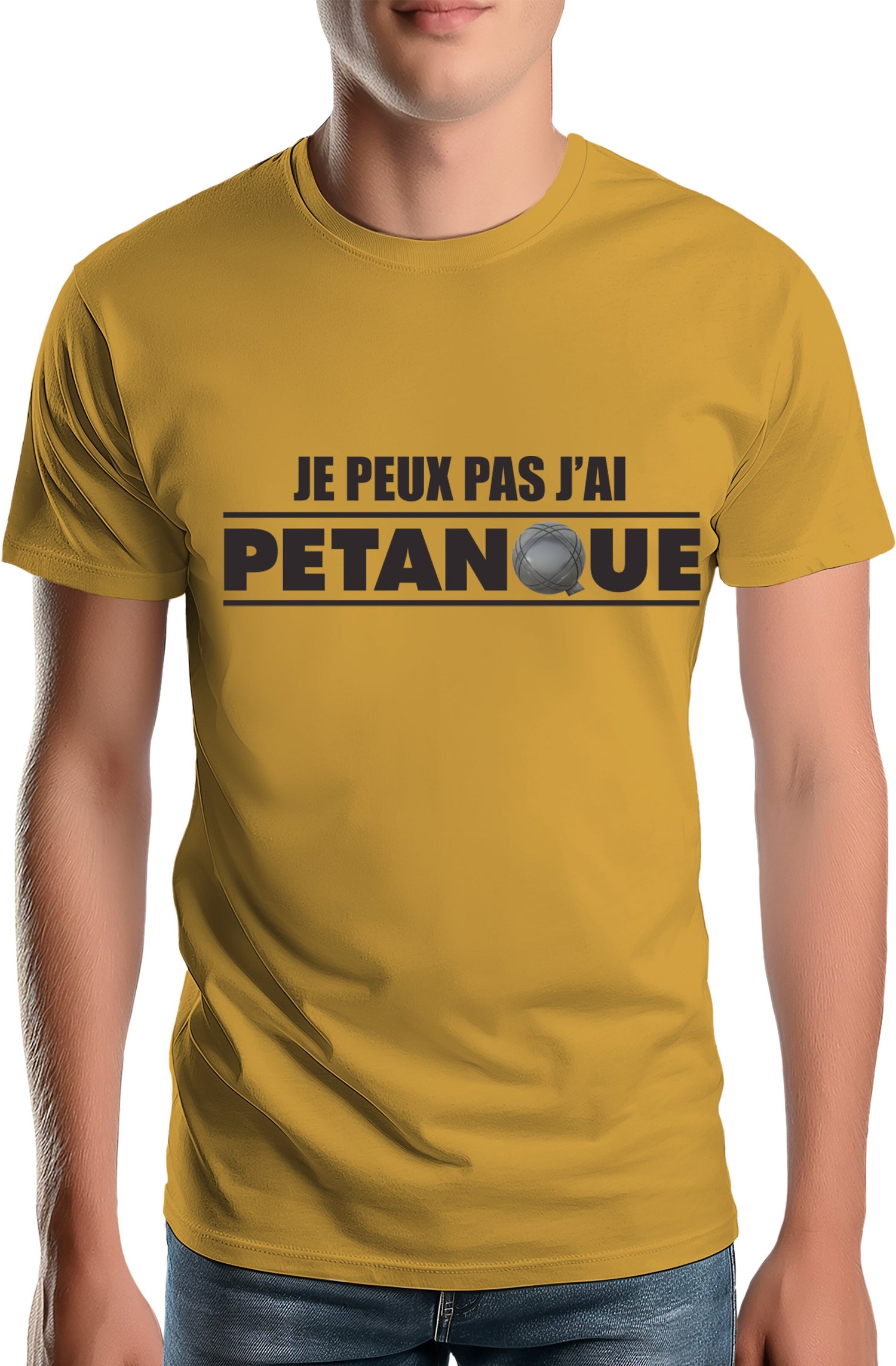 T-Shirt Homme Je Peux pas j'ai pétanque