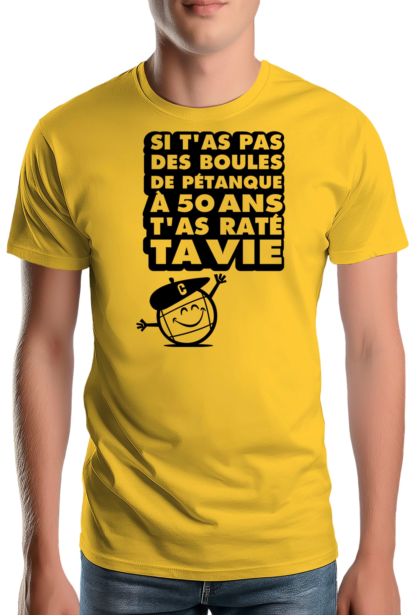 T-Shirt Homme Si t'as pas des boules à 50 ans