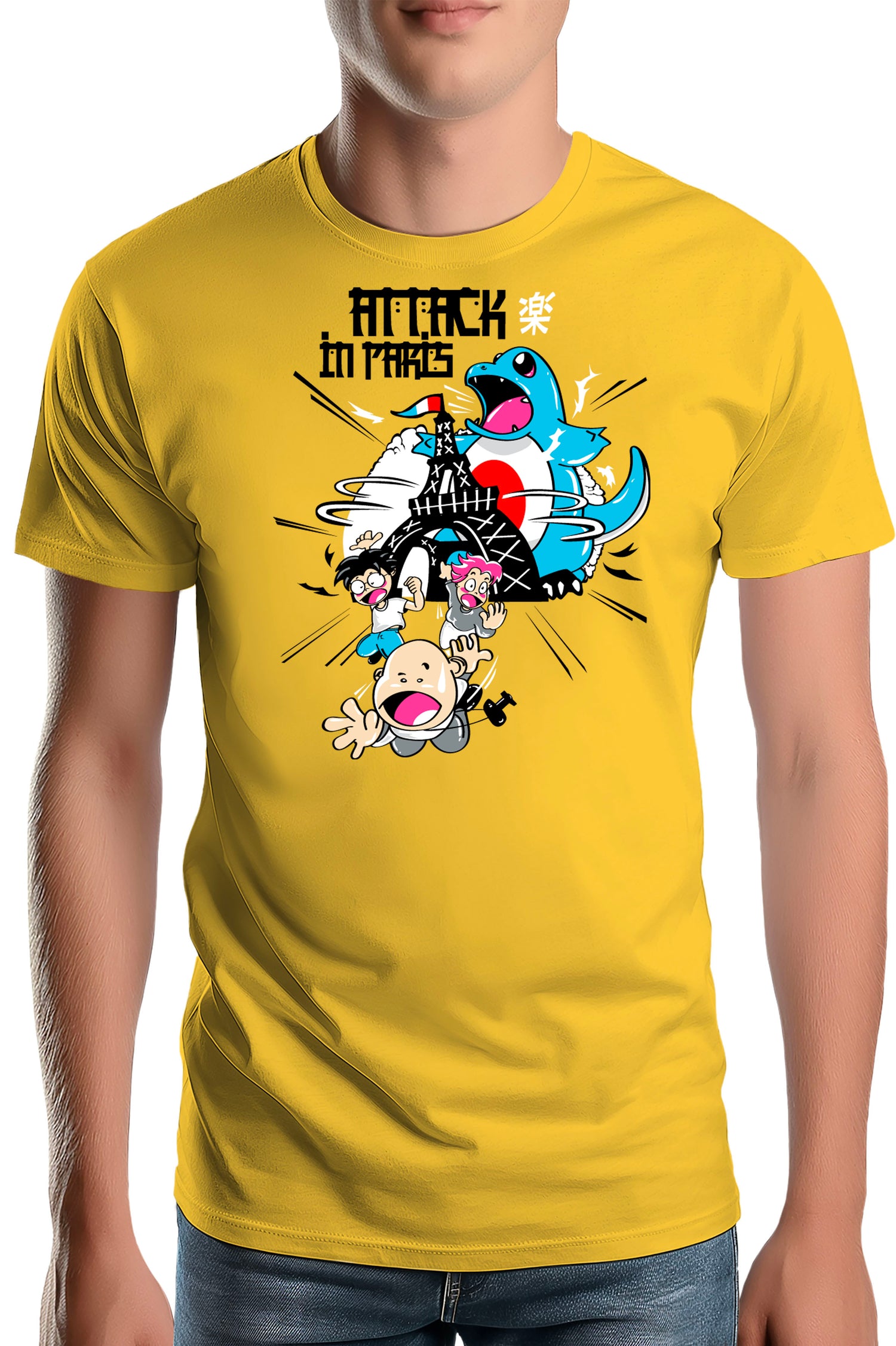 T-Shirt Homme Attack In Paris Carapuce