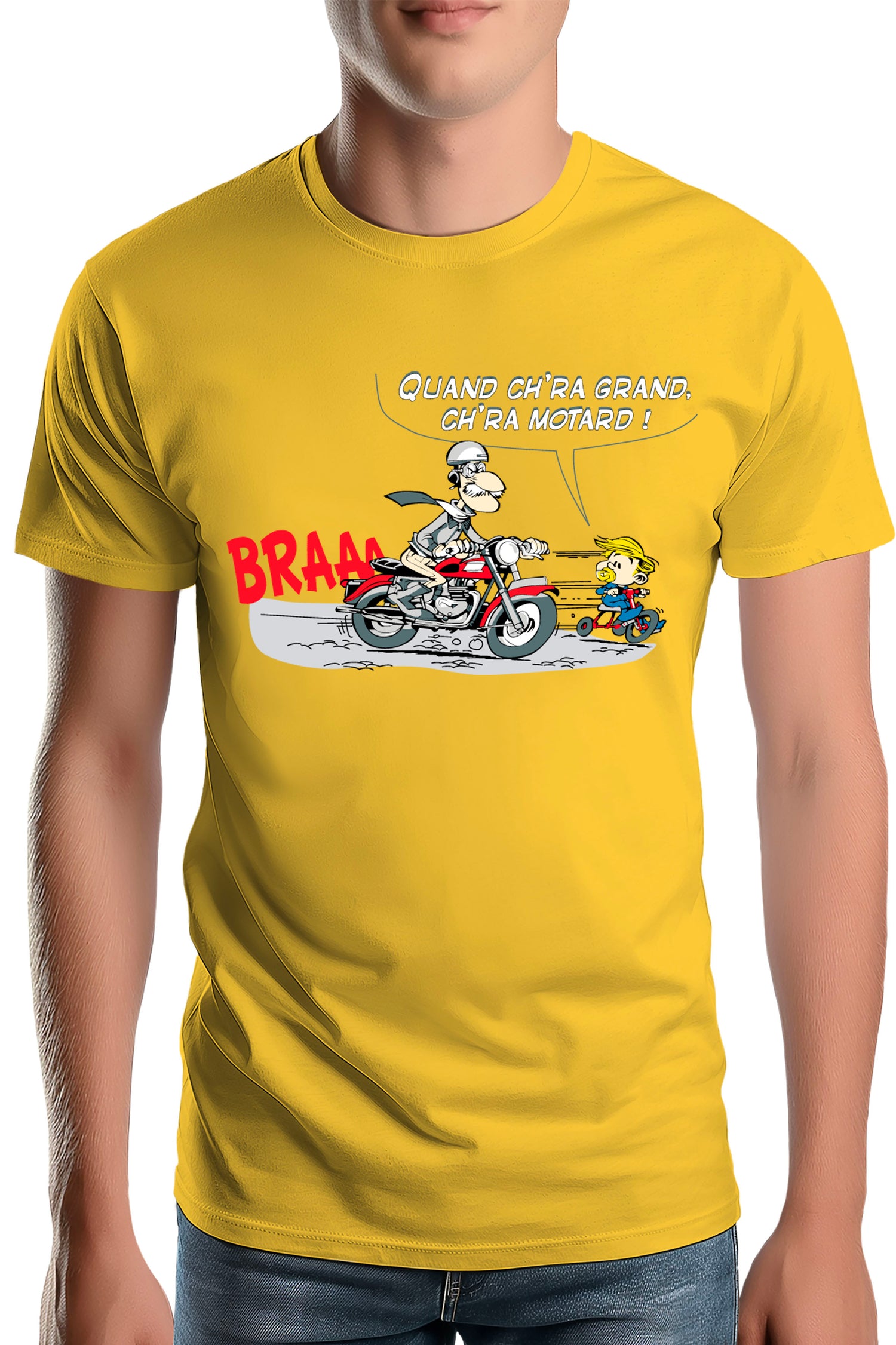 T-Shirt Homme Motard transmission fils