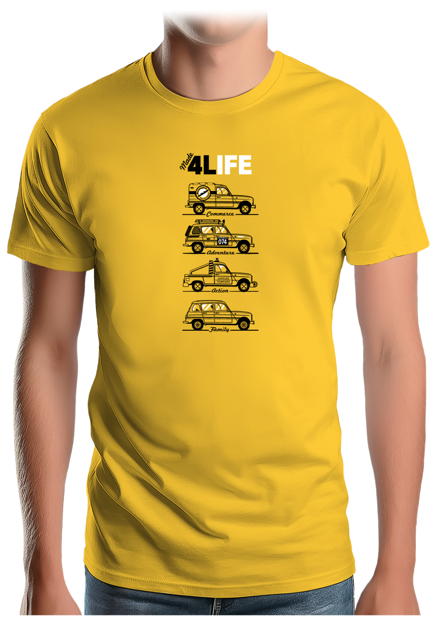 T-Shirt Homme Voiture 4L Life