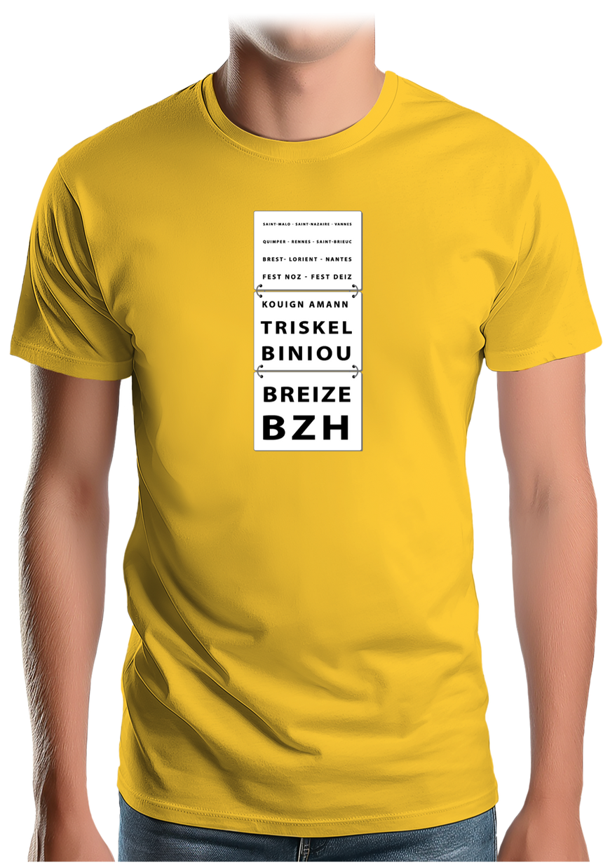 T-Shirt Homme Test acuité visuelle made in Bretagne