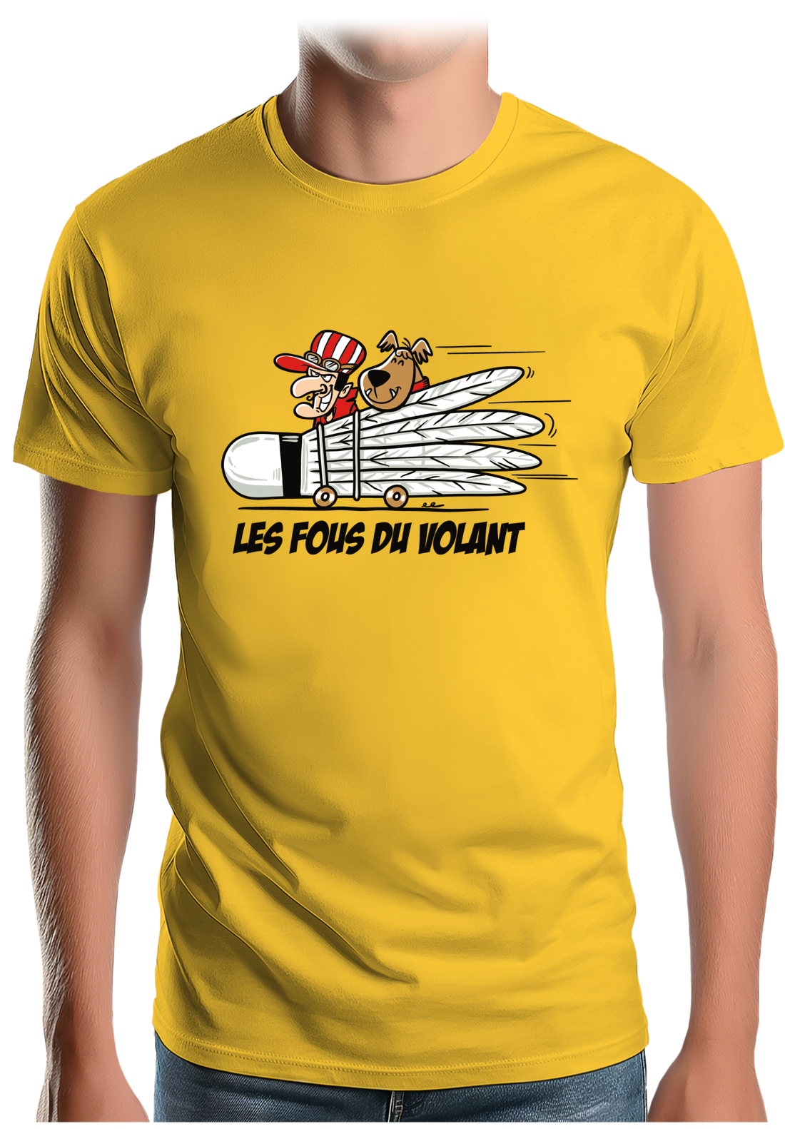 T-Shirt Homme Les fous du Volant de badminton