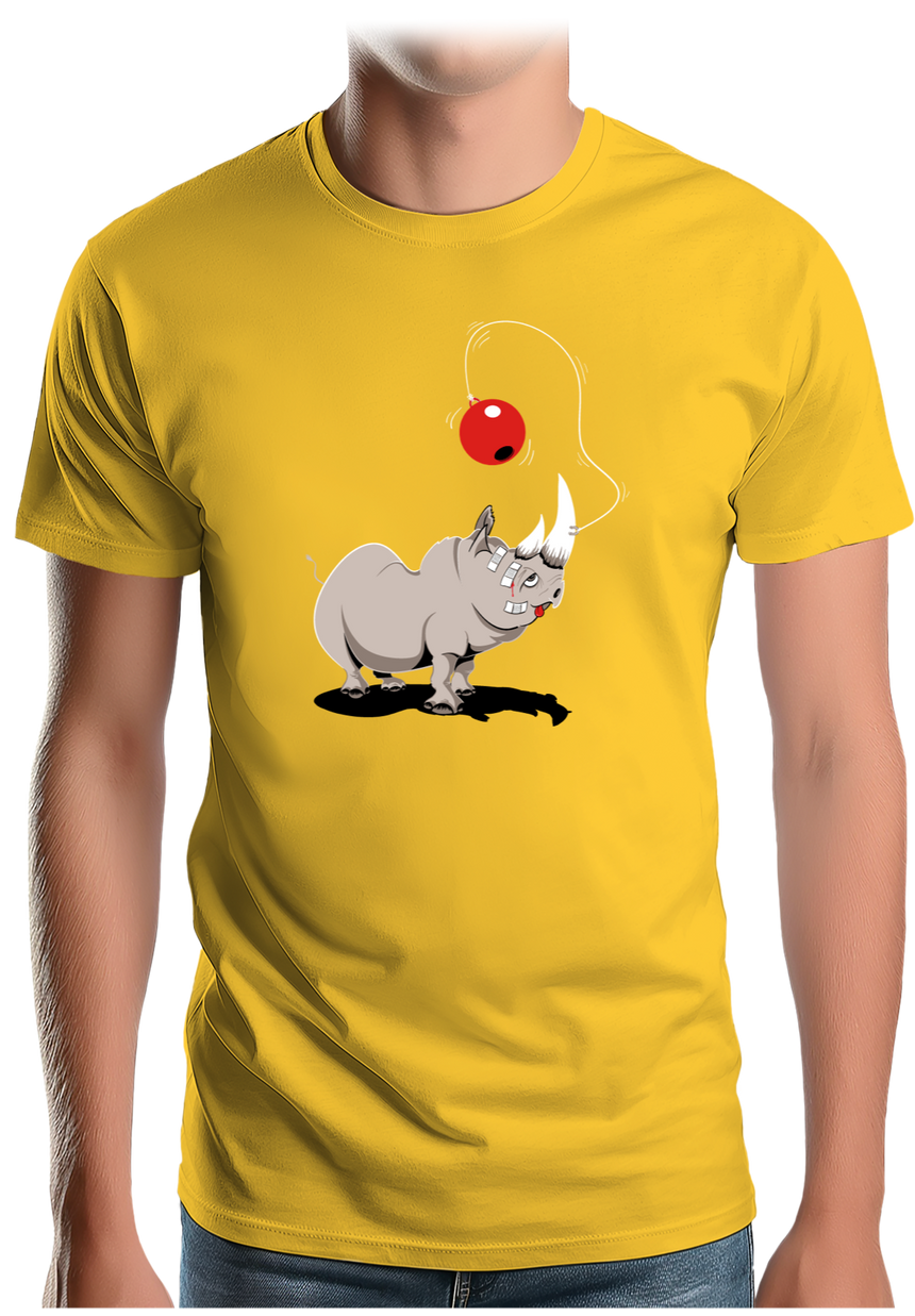 T-Shirt Homme Rhino bilboquet boule rouge