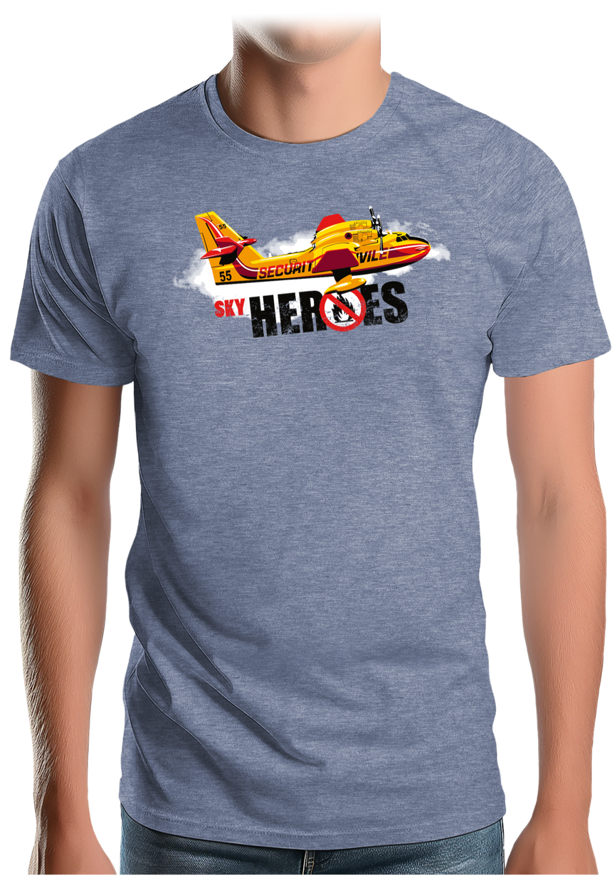 T-Shirt Homme Avion pompier pour éteindre les feux