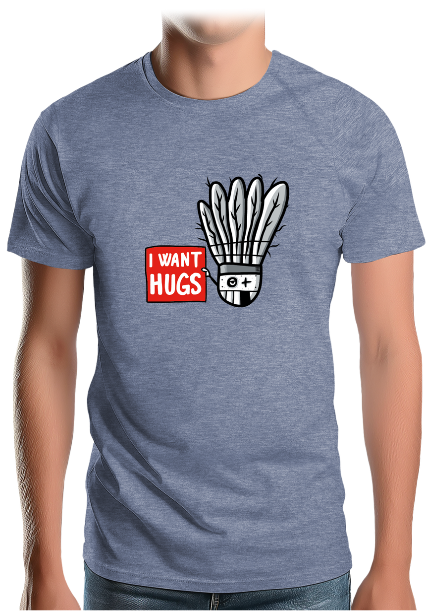 T-Shirt Homme Badminton I want hugs
