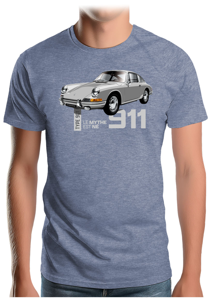 T-Shirt Homme Voiture 901 Le mythe est né
