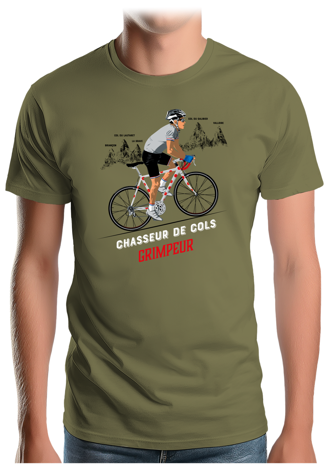 T-Shirt Homme Meilleur grimpeur en chasseur de col