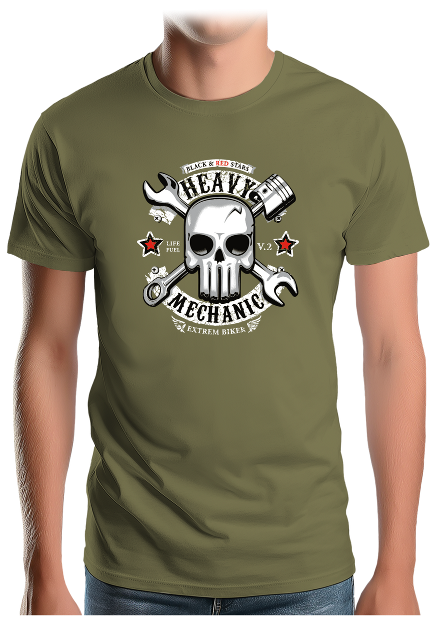 T-Shirt Homme Heavy Mechanic Moto