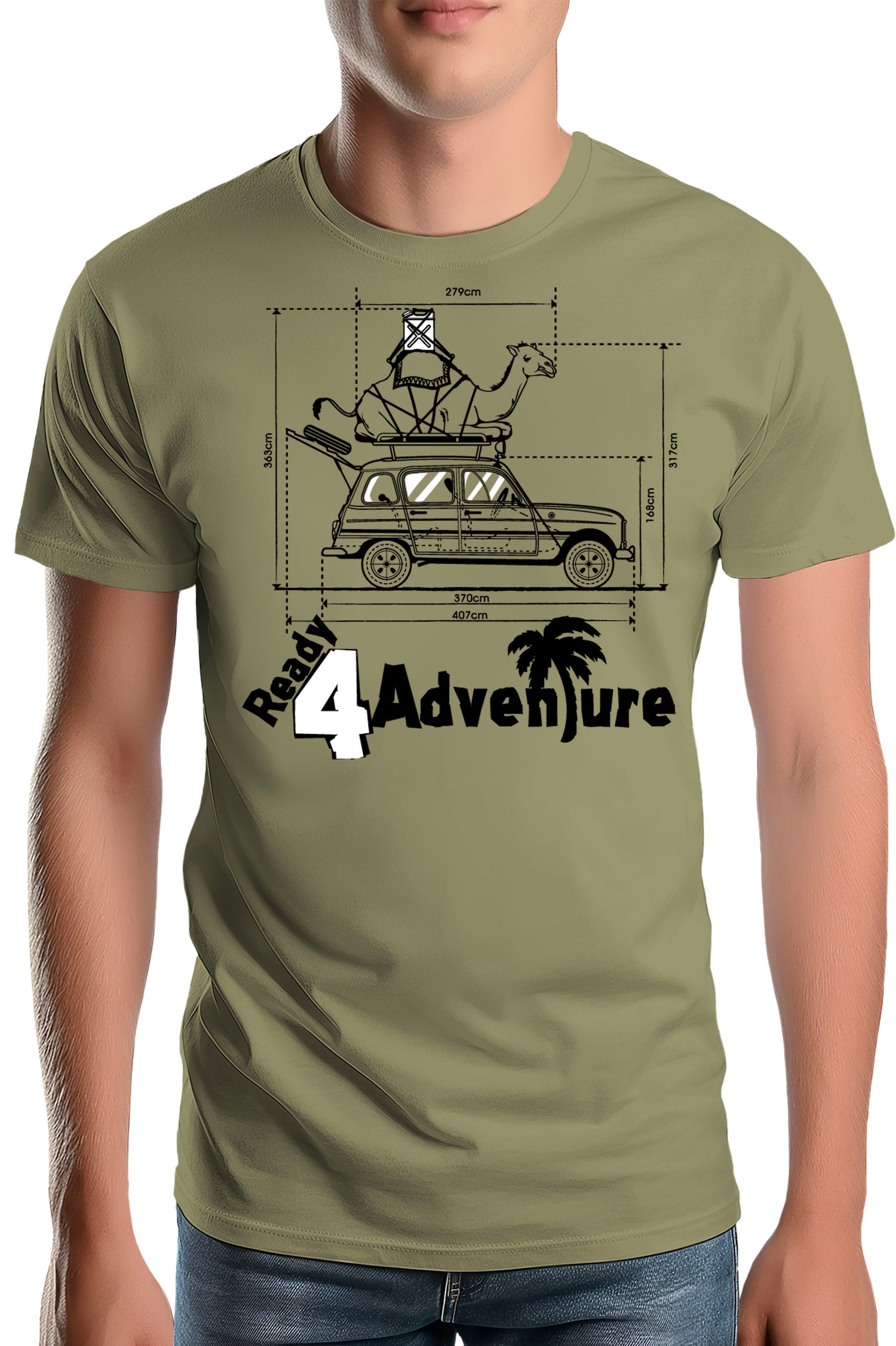 T-Shirt Homme Plan 4L Trophy avec chameau