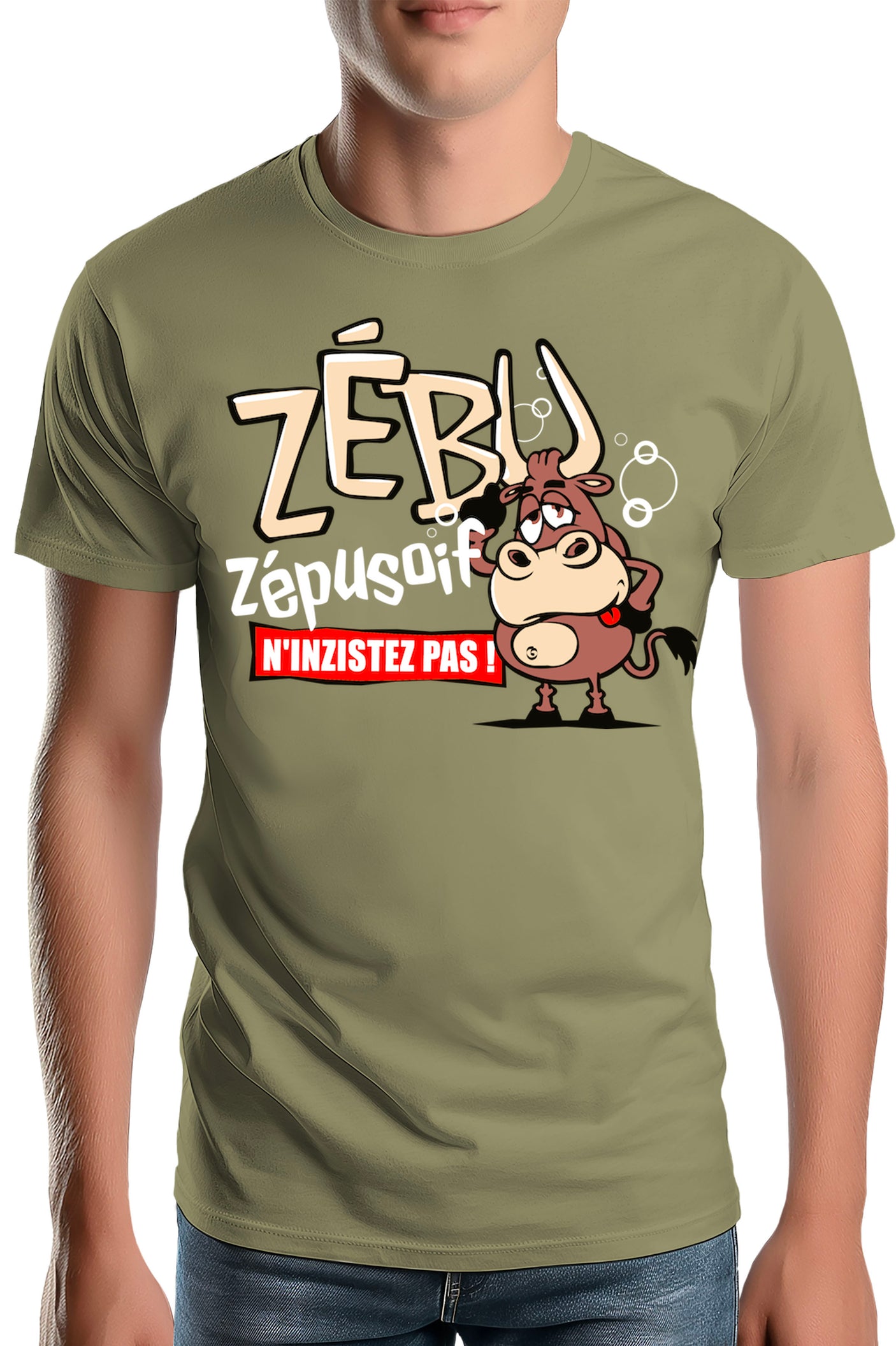 T-Shirt Homme Quand zébu zéplusoif