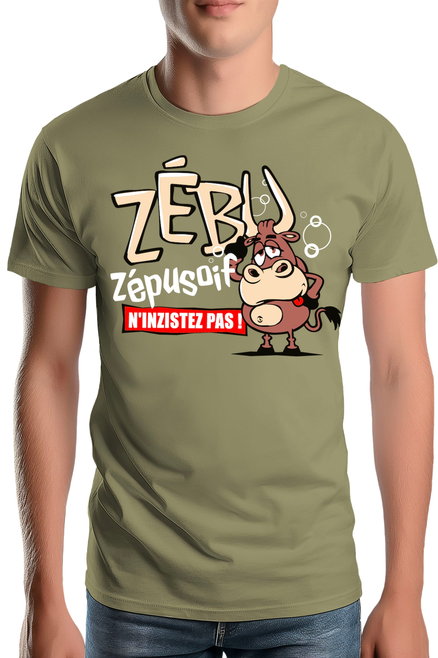 T-Shirt Homme Quand zébu zéplusoif
