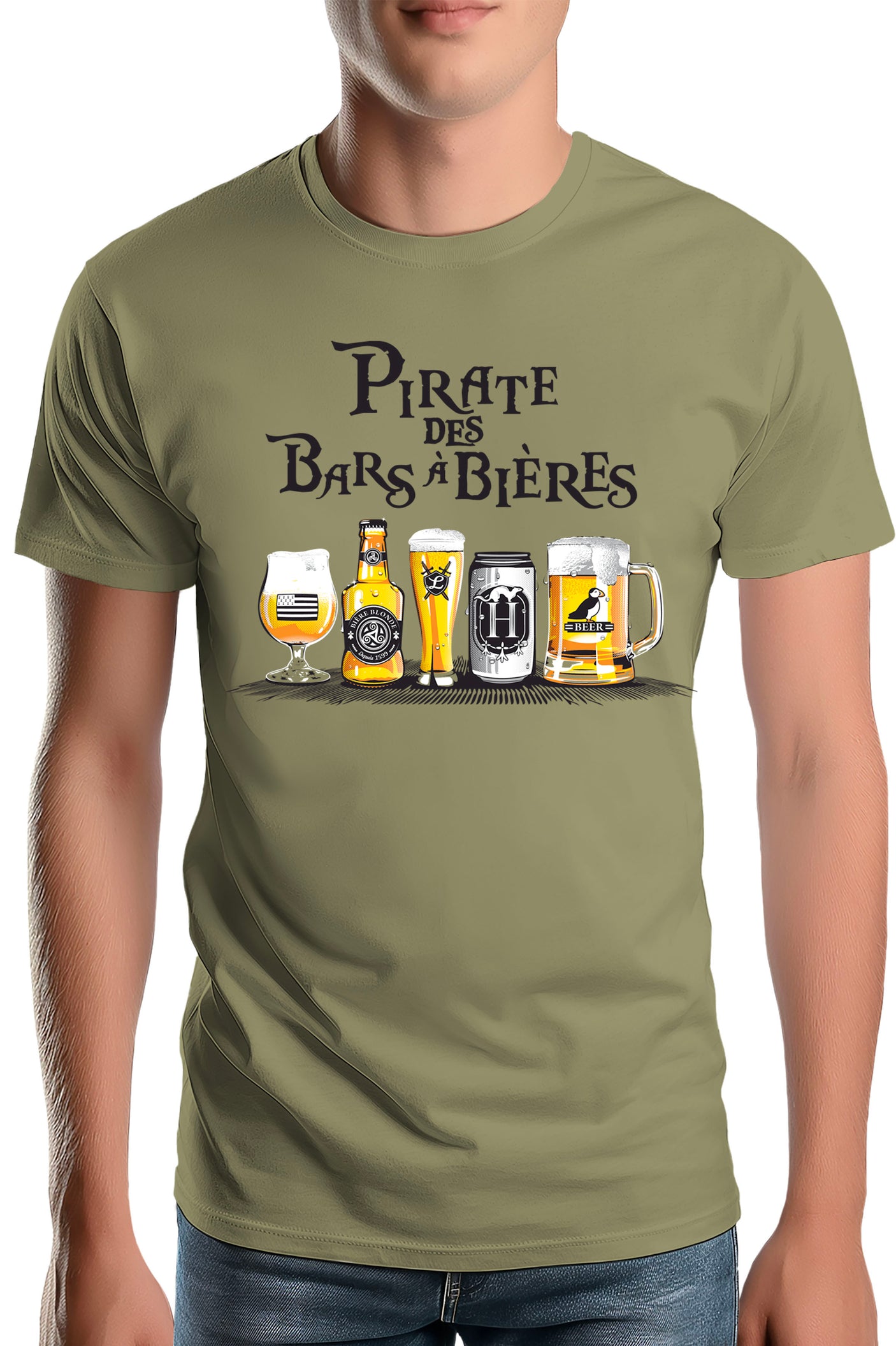T-Shirt Homme Pirates des bars à bières