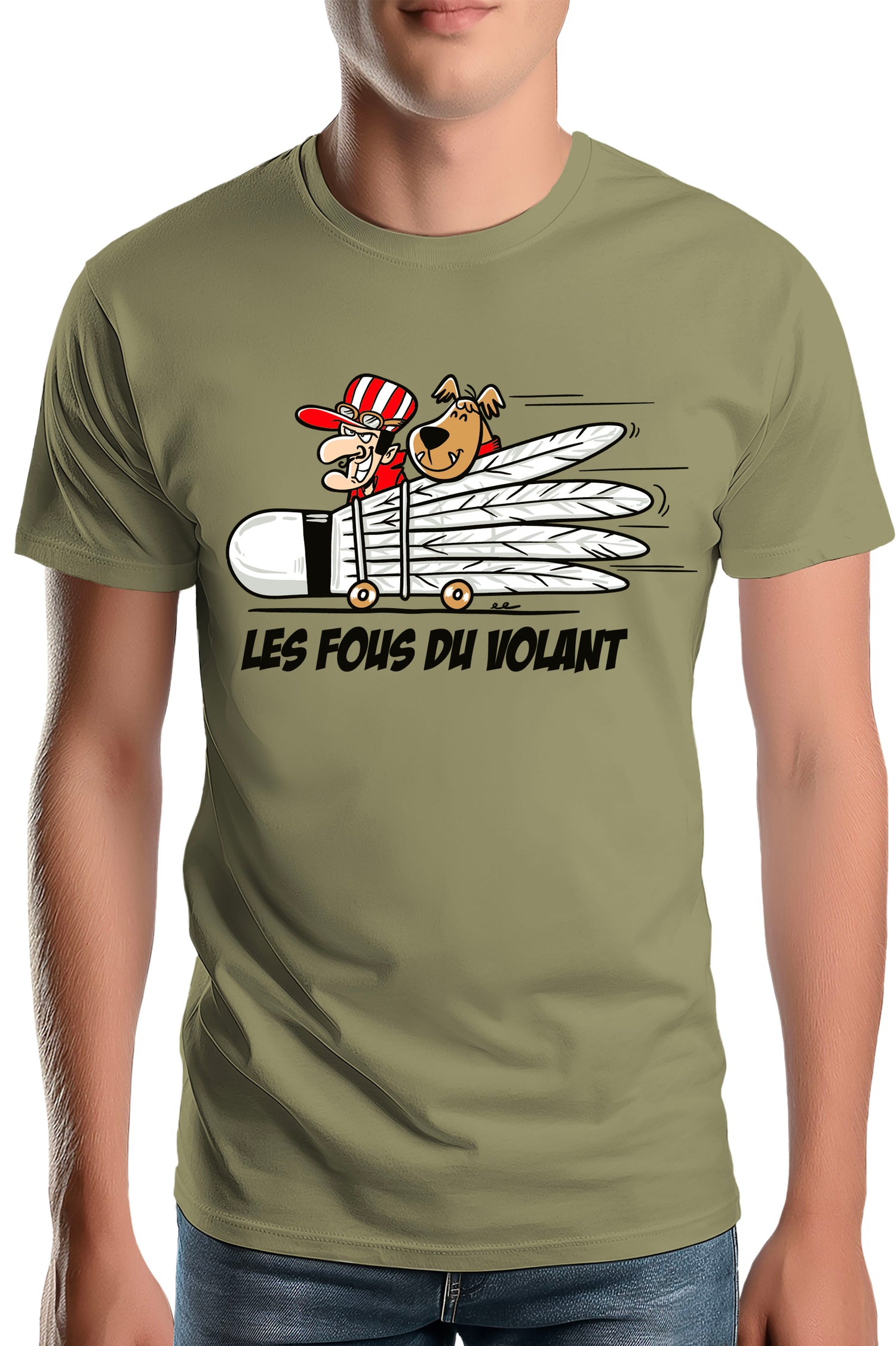 T-Shirt Homme Les fous du Volant de badminton