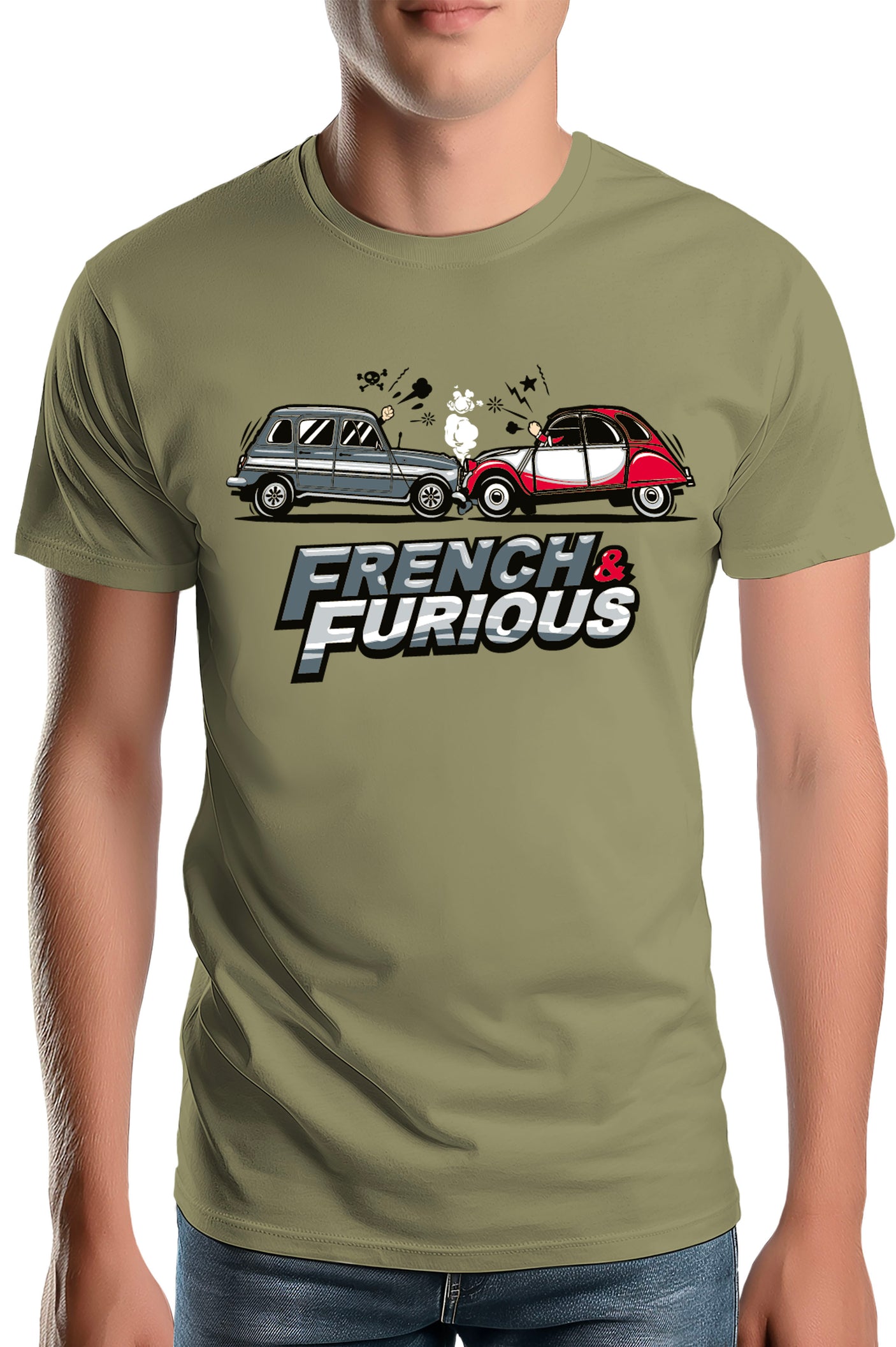 T-Shirt Homme French & Furious 4L contre deuch