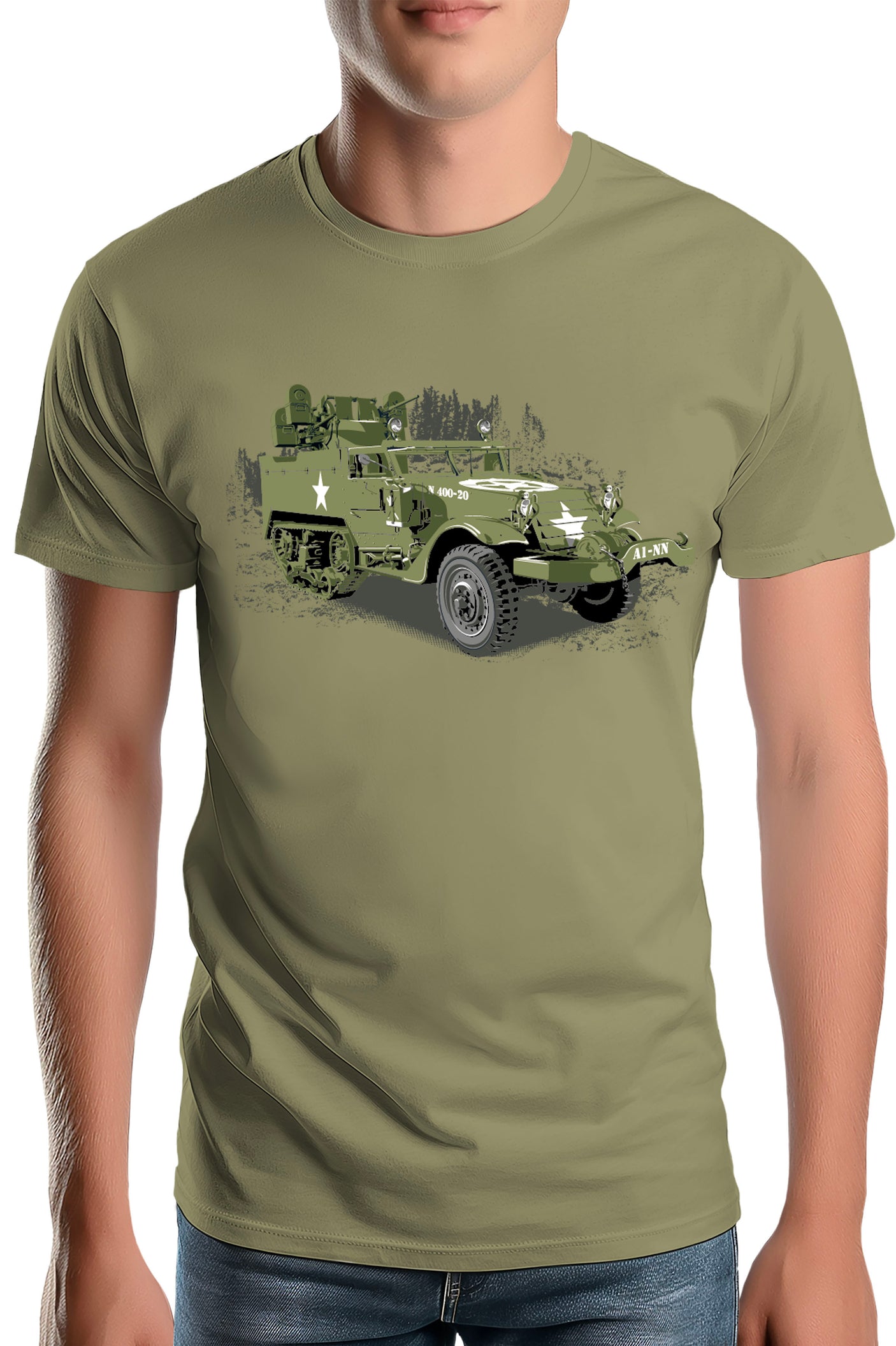 T-Shirt Homme Véhicule de militaire