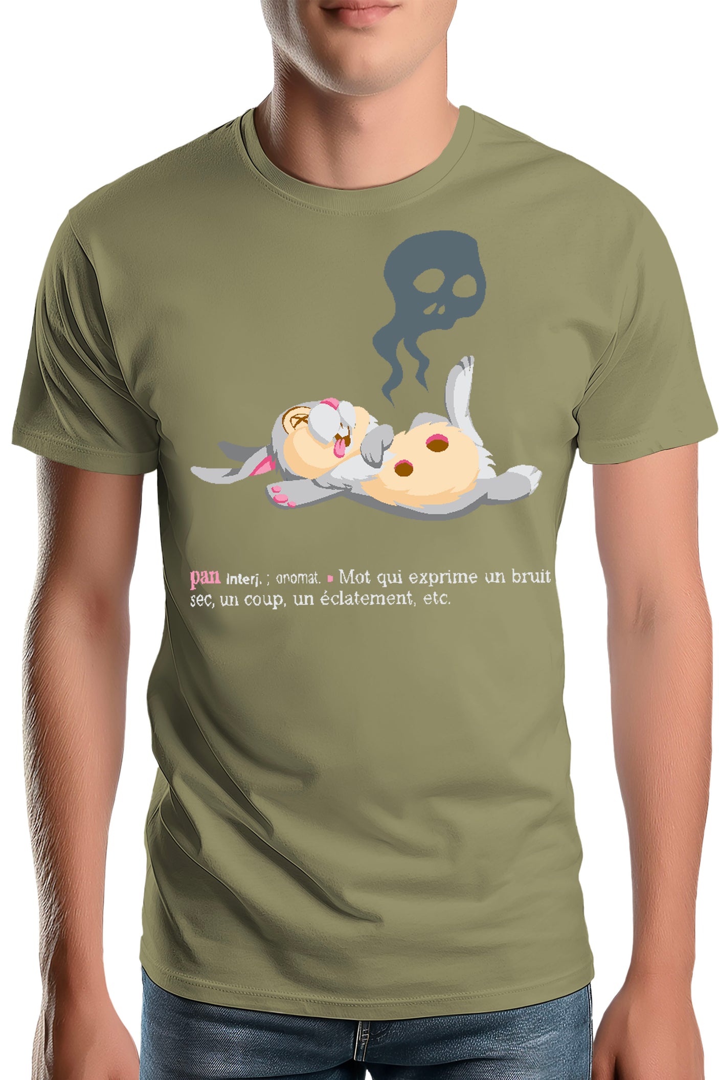 T-Shirt Homme Pan ! Lapin Couche