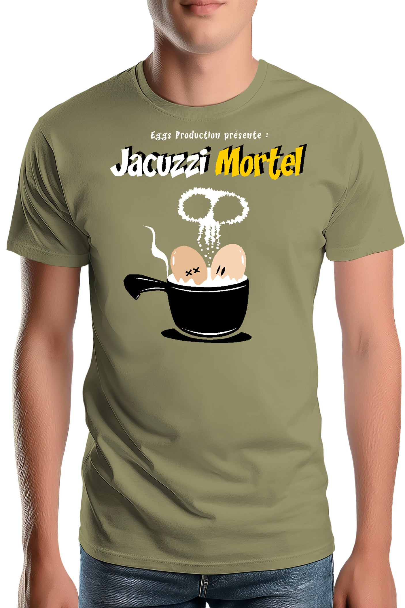 T-Shirt Homme Des Oeufs dans un jacuzzi