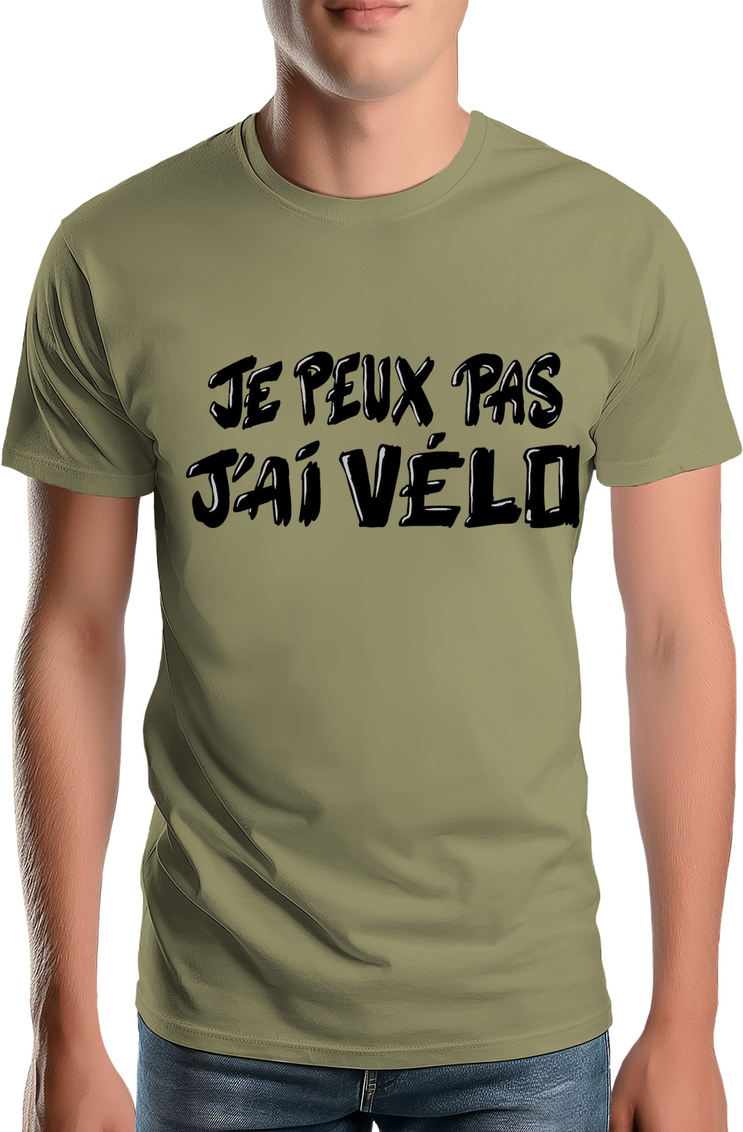 T-Shirt Homme Je peux pas, j'ai vélo