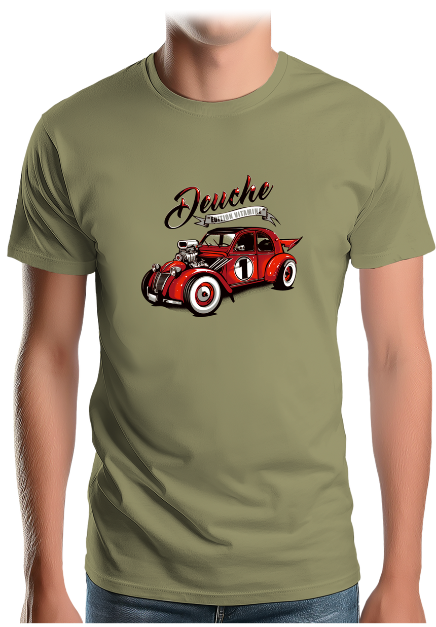 T-Shirt Homme Voiture 2CV version vitamine