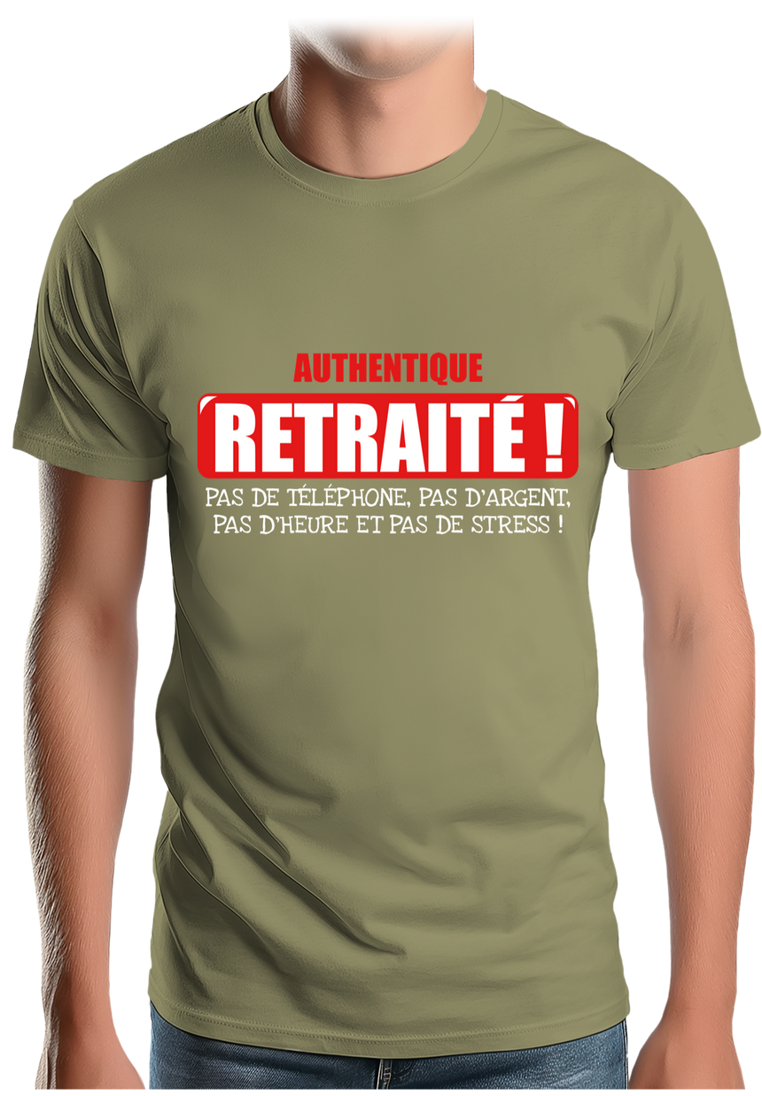 T-Shirt Homme Authentique retraité