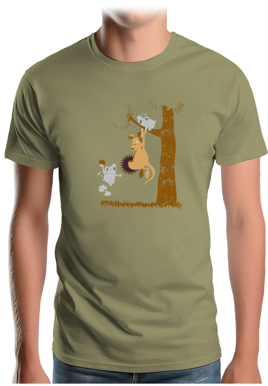 T-Shirt Homme Basket kangourou et koala