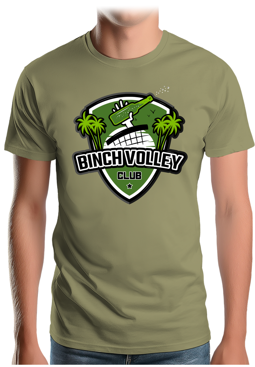 T-Shirt Homme Le binch Volley club avec une bière
