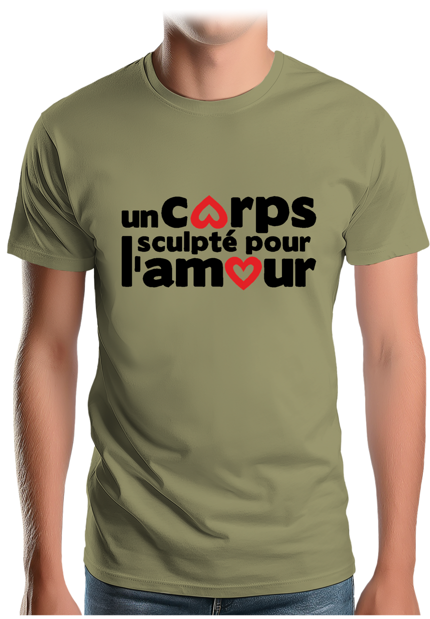 T-Shirt Homme Un corps sculpté pour l'amour en couple