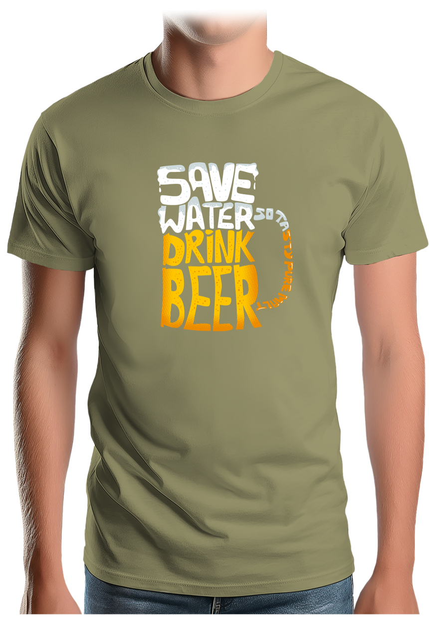 T-Shirt Homme Alcool, save water drink beer