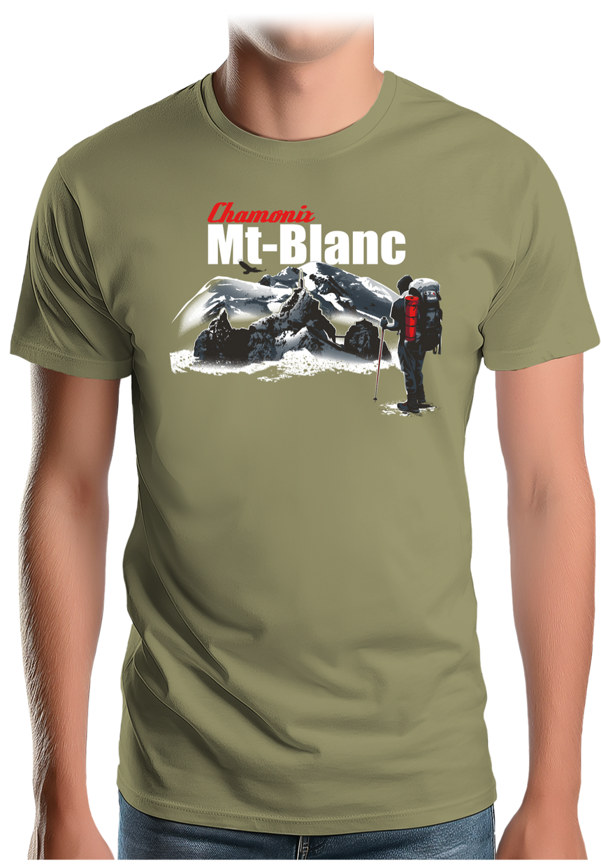 T-Shirt Homme Chamonix mont blanc rando aiguille du midi