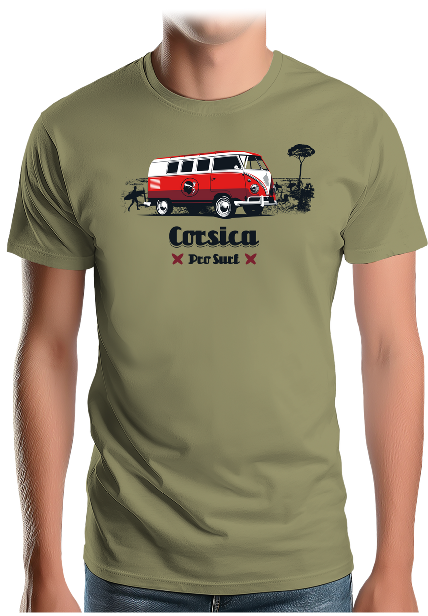 T-Shirt Homme Van plage combi Corse